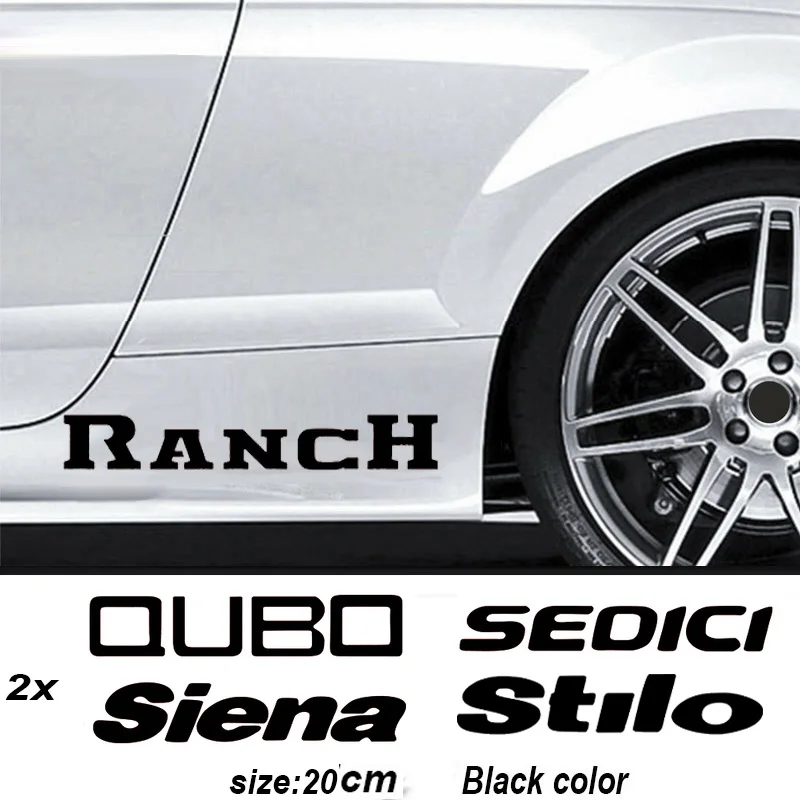 2 бр. стикер на моделът за Fiat Qubo Stilo Sedici Siena Ranch0