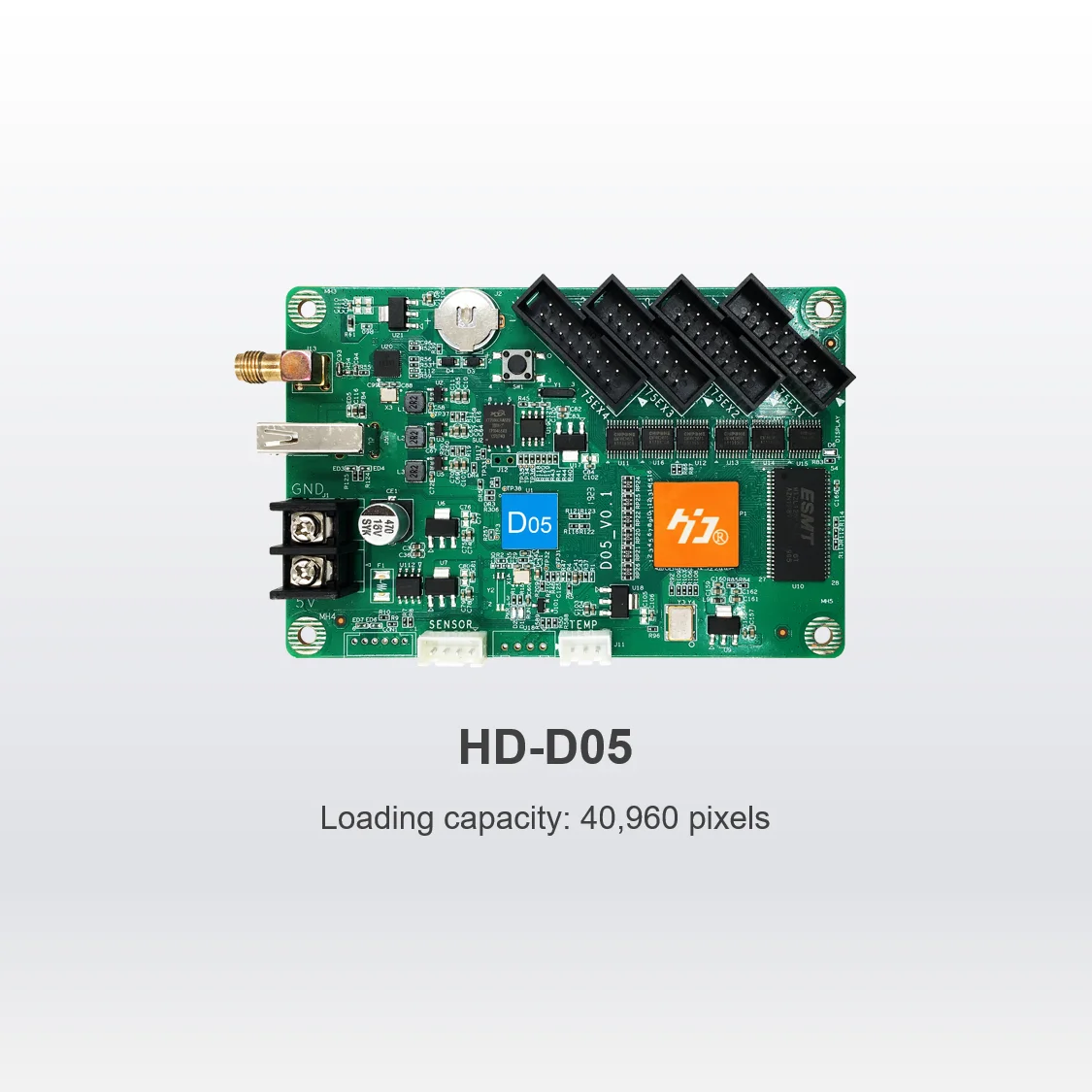 Пълноцветен банер HuiDu HD-D05, асинхронни led карта за управление, поддържа мобилно приложение Wi-Fi0