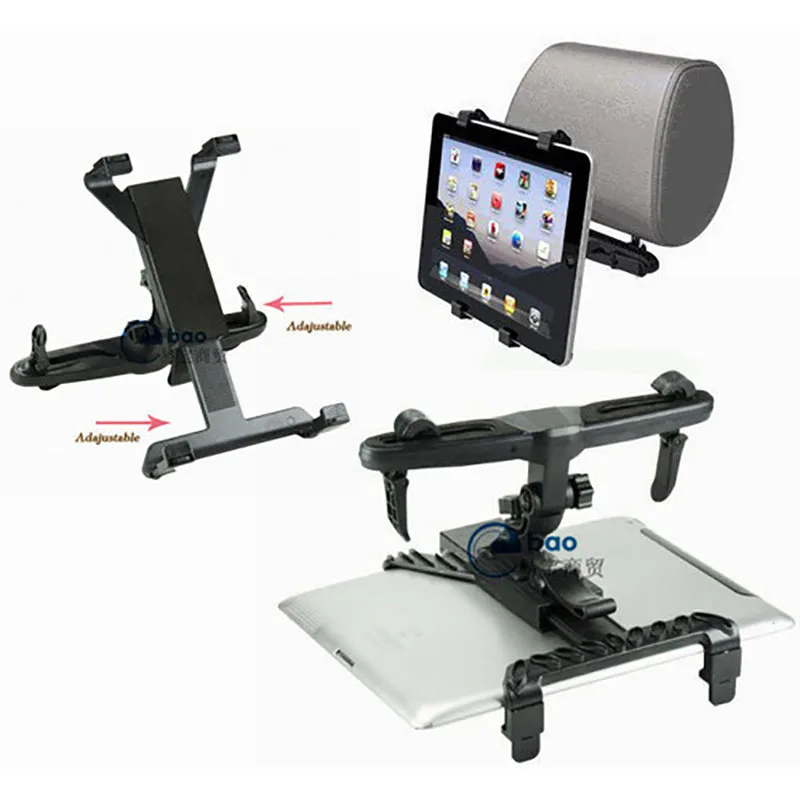 Регулируема Кола за останалите главата на задната седалка, за да 8-14 см за iPad 5 4 3 Air и на Samsung tab 10.1 tablet PC GPS0