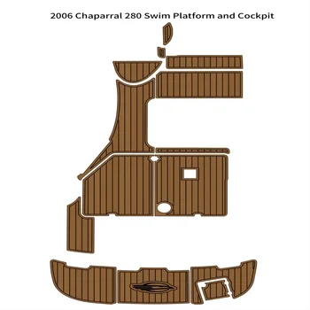 2006 Chaparral 280 Плавательная платформа кокпита на лодката EVA пяна на палубата от тиково дърво Подложка за пода