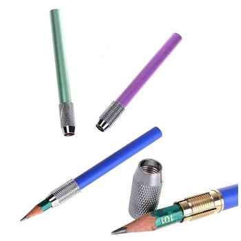 3 бр. метален молив, удължен удължителен кабел, държач за рисуване, училищен офис художествен инструмент за писане