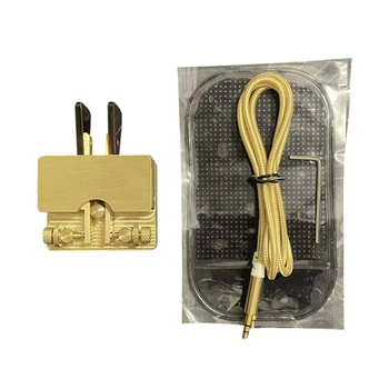 JCY-56 Месинг телеграфен ключ Автоматичен ключ с две остриета Магнитен CW ключ Морз