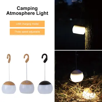 Led лампа за къмпинг, USB зареждане, лампа за палатка, лека нощ с едно докосване на затъмняване, настолна лампа, външна спасителна лампа, градински окачен лампа