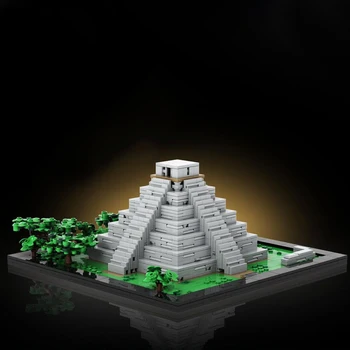 Moc Пирамида на Маите, ориентир, тухли, модел бижу, монтаж от малки частици, градивен елемент, развитие на детска играчка