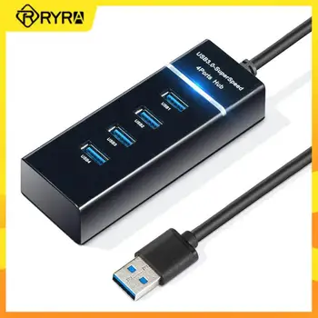 RYRA 4 порта 2,0 3,0 USB hub мультиразветвитель OTG адаптер за Lenovo Xiaomi Macbook Pro PC Компютърни аксесоари