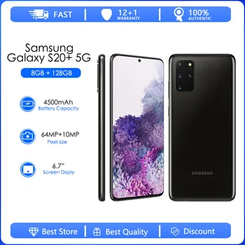 Samsung Galaxy S20 + 5G G986F Възстановени-Оригинален телефон Android 6,7 