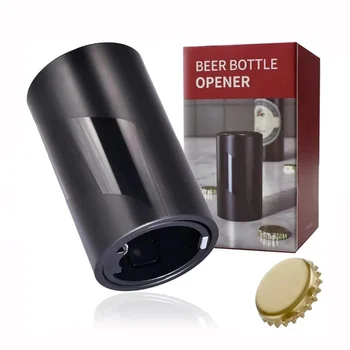 Автоматична отварачка за бирени бутилки в магнит с предпазител на капака на Кухненски инструменти за пикник, къмпинг, скара, не вреди на капачката на бутилката