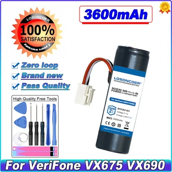 Батерия LOSONCOER капацитет 3600 mah BPK265-001, BPK265-001-01- A, BPK265-001-01- B за VeriFone VX675 VX690