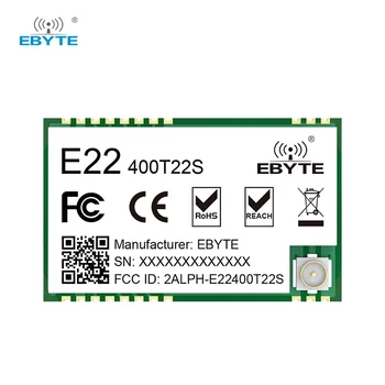 Безжичен модул за Suzan SX1268 433 Mhz Модул за пренос на данни EBYTE E22-400T22S-V2.X 22dBm 5 км IPEX/Антена с отвор за пробиване SMD Модул