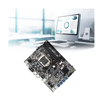 Дънна платка за майнинга B75 8GPU + G630 cpu + Оперативна памет 4 GB DDR3 1600 Mhz cpu + 128 Г SSD Поддръжка на LGA1155 2XDDR3 дънна Платка за майнинга B75 8USB