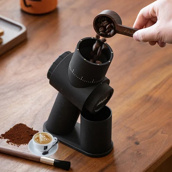Електрическа мелница за еспресо с 28 мм титанов щанга с конусовидна заусенцем, безстепенно регулиране на 100-240 В, Съдове за кафе мелница