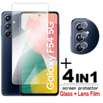 За Samsung Galaxy F54 Стъкло за Samsung F54 5G закалено стъкло 6,7 инча прозрачна HD защитно фолио за екран за Galaxy F54 фолио за обектива