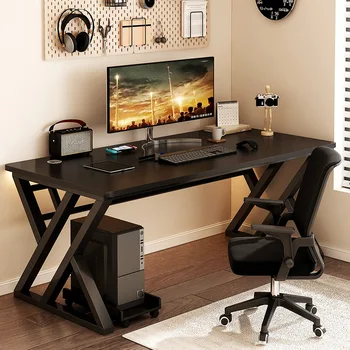Компютърна маса с Настолна Проста комбинация от офис на бюрото и стола Игрални маси Домашен маса студентски работния плот на бюро в спалнята