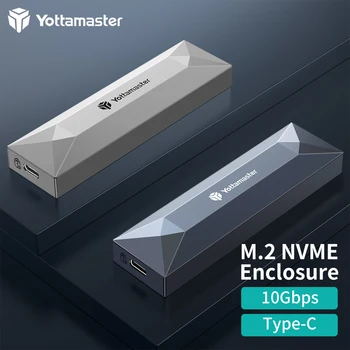 Корпус Yottamaster M. 2 NVMe SATA, корпус SSD с две протоколи, USB 3.1 Type-C, 10 Gbit/С, корпус на твърдия диск