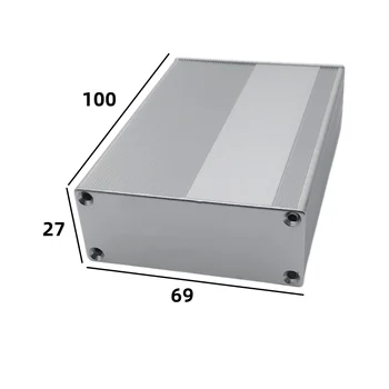 Корпус от алуминиева сплав, алуминиев профил за кутии, разделени монтажна такса на отделението за батерията 100x69x27 мм