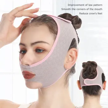Маска за лице с двойно брадичката, тънка маска за лице, превръзка за отслабване, зона за грижа за кожата, лифтинг форма, стягане, V-образно деколте