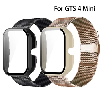 Метална гривна за Amazfit GTS 4 Mini Smart Watch каишка калъф протектор за amazfit gts 4 mini Watch Band пълен защитен калъф