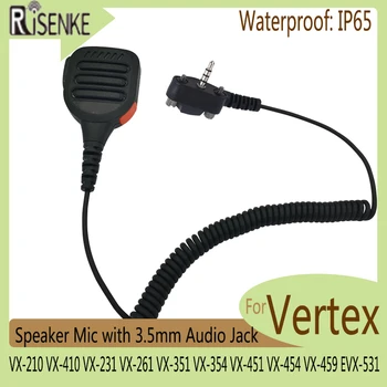 Микрофон RISENKE-Speaker с аудиоразъемом 3,5 мм, за Vertex, VX-210, VX-410, VX-231, VX-261, VX-351, VX-354, VX-451, VX-454, VX-459, EVX-531, IP65