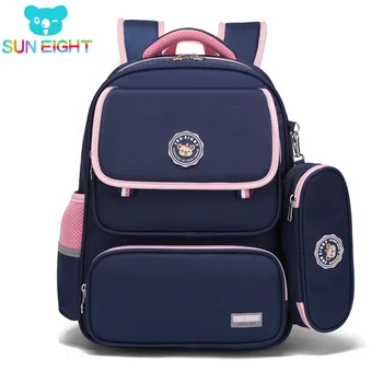 Ортопедични чанти за начално училище за момичета, водоустойчив розово детска раница, нов клас с пеналом