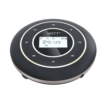Преносим CD-плейър с висока точност Bluetooth 5.0 и FM-предавател, която се презарежда стереоплеер със сензорни слушалки