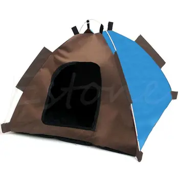 Преносима палатка за домашни любимци и легло Сгъваем открит дом развъдник водоустойчив слънцезащитен крем N0PF