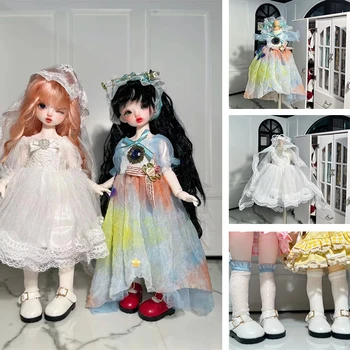 Принцеса рокля, костюм за кукли 1/6 Bjd, дрехи за кукли 30 см, работа на смени обувки, поли, аксесоари