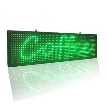 Програмируеми led табела превъртане за използване на витрините на магазините в помещенията с помощта на приложението за Wi-Fi и USB Control (26x8 инча, само зелен цвят)
