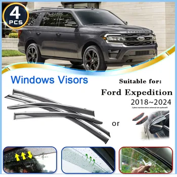 Прозорец козирка от дъжд за Ford Expedition U553 2018 ~ 2024 автомобилни дефлектори на предното стъкло, сенник за вежди от дъжд, автомобилни аксесоари