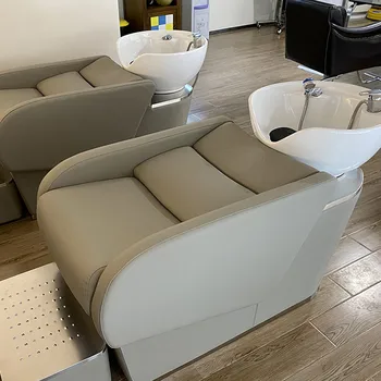 Професионална висококачествена фризьорски салон Модерна разтегаем мебели Шампоан стол Перална легло с купата