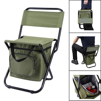 Уличен многофункционален стол за къмпинг, риболовен стол, лаптоп раница-хладилник, изолирано чанта за инструменти за пикник, туристически седалка, чанта за маса
