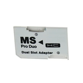 Четец на карти с памет Memory Stick Pro Duo Адаптер за карти Micro-SD TF към MS Pro с два Слота за Sony PSP Геймпад за PSP Карта