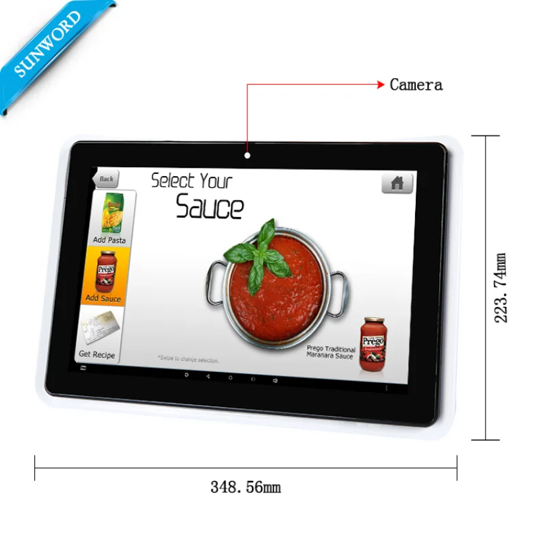 2023 Sunworld 13,3-инчов Android стенен дисплей Рекламно оборудване на цифров дисплей Маркетинг с NFC1
