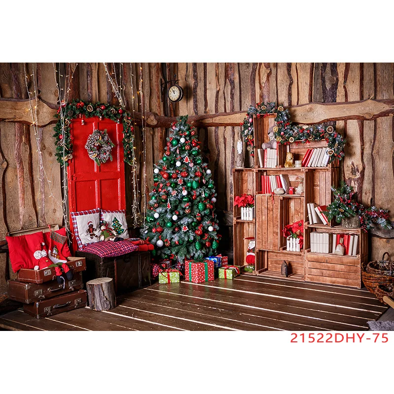 ШУОЖИКЕ Коледно Дърво, Дървена Дъска Цветен Венец Подарък Картина Прозорец Снежен човек Кино Фон Подпори SDG-032