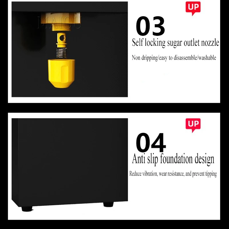 Опаковка на фруктоза с жидкокристаллическим екран за сироп, автоматична количествена машина с обем 8 литра, подходящ за магазини пузырькового чай4