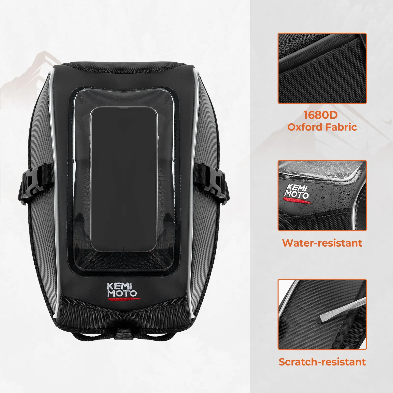 Чанта за резервоара KEMIMOTO Ryker 1680D чанта за газова бутилка Ryker за Can-am Ryker 600 900 Rally Sport Edition, чанта за мобилен телефон 2194007624