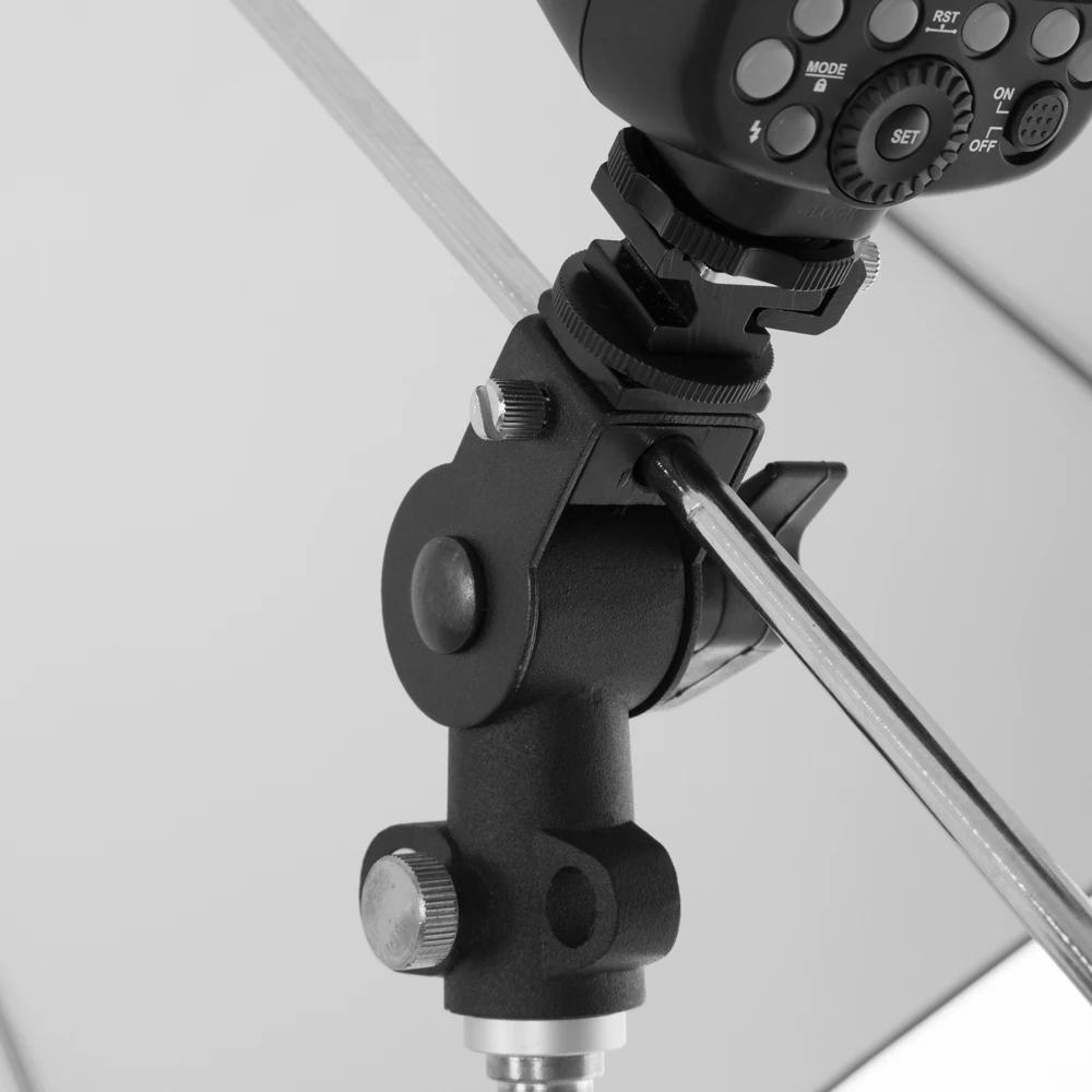 Метална Камера D Тип Светкавица Сапата Чадър Държач за Монтиране на Светлинен Поставка Скоба Отточна тръба на шарнирна връзка, за Speedlite5