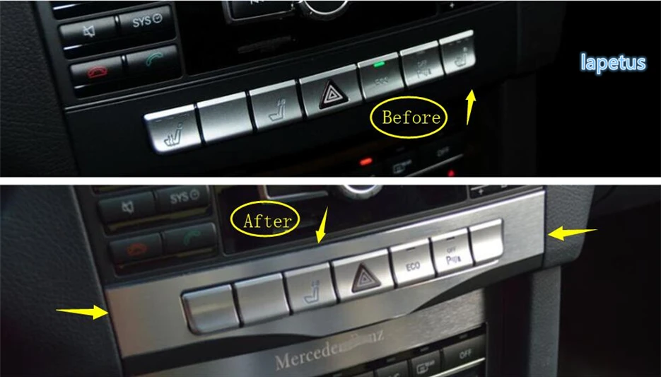 Предупреждение за опасност, светкавица, ключа на светлината, декоративна рамка, накладки за Mercedes Benz E-CLASS W212 Седан 2011-2015, аксесоари5