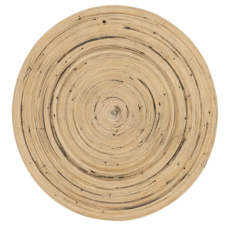 Приставной масичка с акцент върху барабан Dahlia от естествен бамбук с опалесцирующими вложки във формата на миди Capiz масичка за кафе, Мебели креативната5