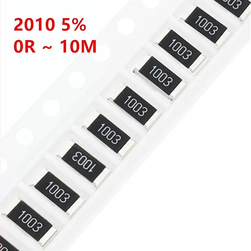 50ШТ 2010 5% 0R ~ 10 М SMD чип-резистор R001 R010 R100 R020 1R 10R 100R 1K 10K 100K 1 М 1.3 2.2 4.7 7.5 8.2 12 39 56 62 110 ом0