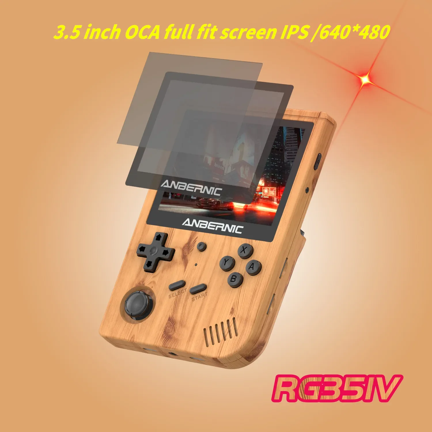 RG351V 3,5-инчов IPS екран видео Ретро преносима игрова конзола 144G 10000 + PS1 GB N64 мини джобен игри плейър Подаръци за деца0
