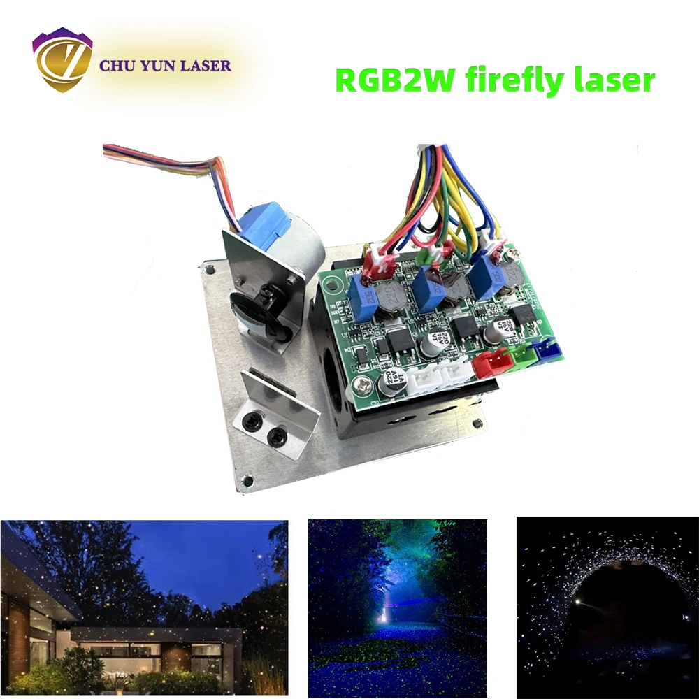 RGB 2 W Бял червен/зелен/син диоден лазерен модул светулка сценичното осветление TTL модулация0