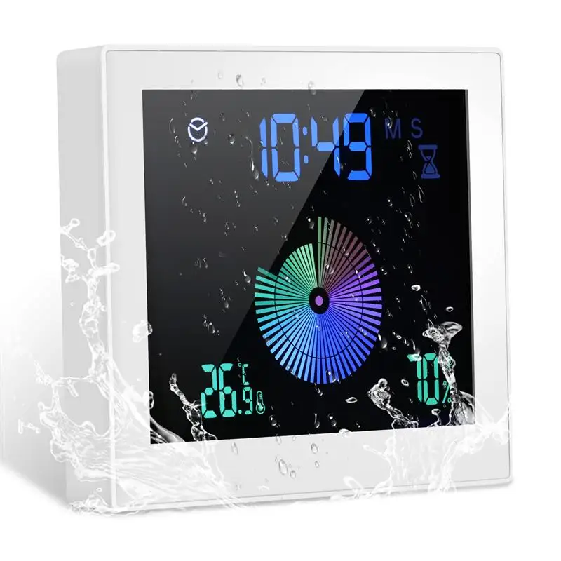 Вътрешен двойна аларма с таймер, водоустойчив настолни нощни електронни цифрови часовници, температурен влагомер, термометър, стенни часовници за дома0