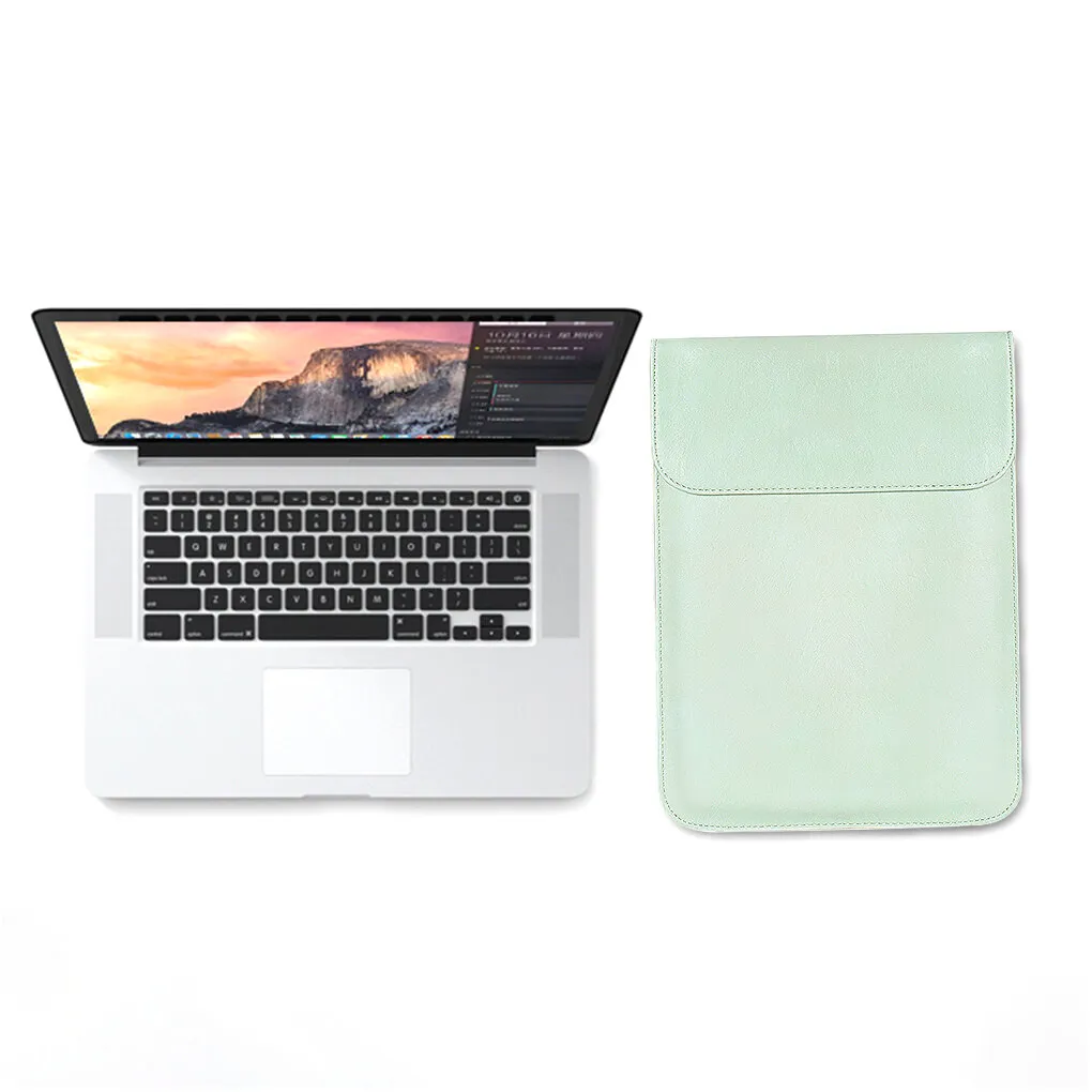 Калъф за лаптоп, водоустойчива чанта за съхранение на изкуствена кожа, подмяна на своята практика за лаптоп MacBook Pink 13 3 инча0