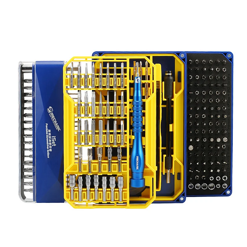 Механик iSet многофункционален набор от прецизни отвертки 45в1 73в1 106в1 за телефон, лаптоп, инструменти за разглобяване и ремонт0