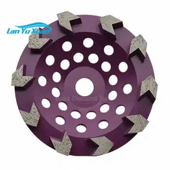 10-инчов сегментен диамант турбо мелница кръг със стрелка, за рязане на бетон