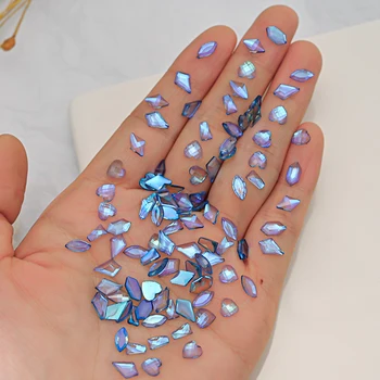100ШТ Микс Crystal AB Форма на Кристали За Нокти Flatback Кристални, Стъклени Камъни За Нокти Diamond Скъпоценни камъни 3D Блестящи Бижута за дизайн на ноктите # 19