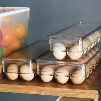 12/14/21 compartimento caixa de ovos transparente com tampa caixa de armazenamento de ovos frescos doméstica