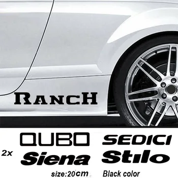 2 бр. стикер на моделът за Fiat Qubo Stilo Sedici Siena Ranch
