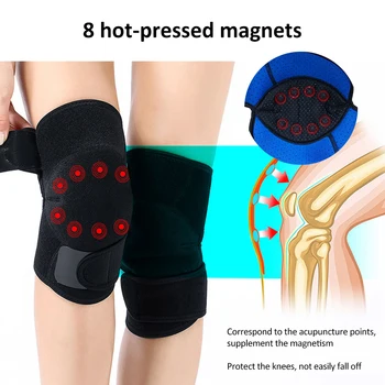 2 бр./чифт турмалиновые самонагревающиеся гамаши за коленете, превръзка за магнитотерапии, наколенници, регулируема масажор за коленете, които се грижат за здравето