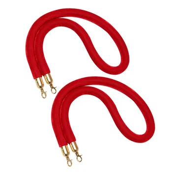 2 елемента 15 м въже за опашката, бариера, въже за контрол на тълпата, ворсистая въже с куки (червен)